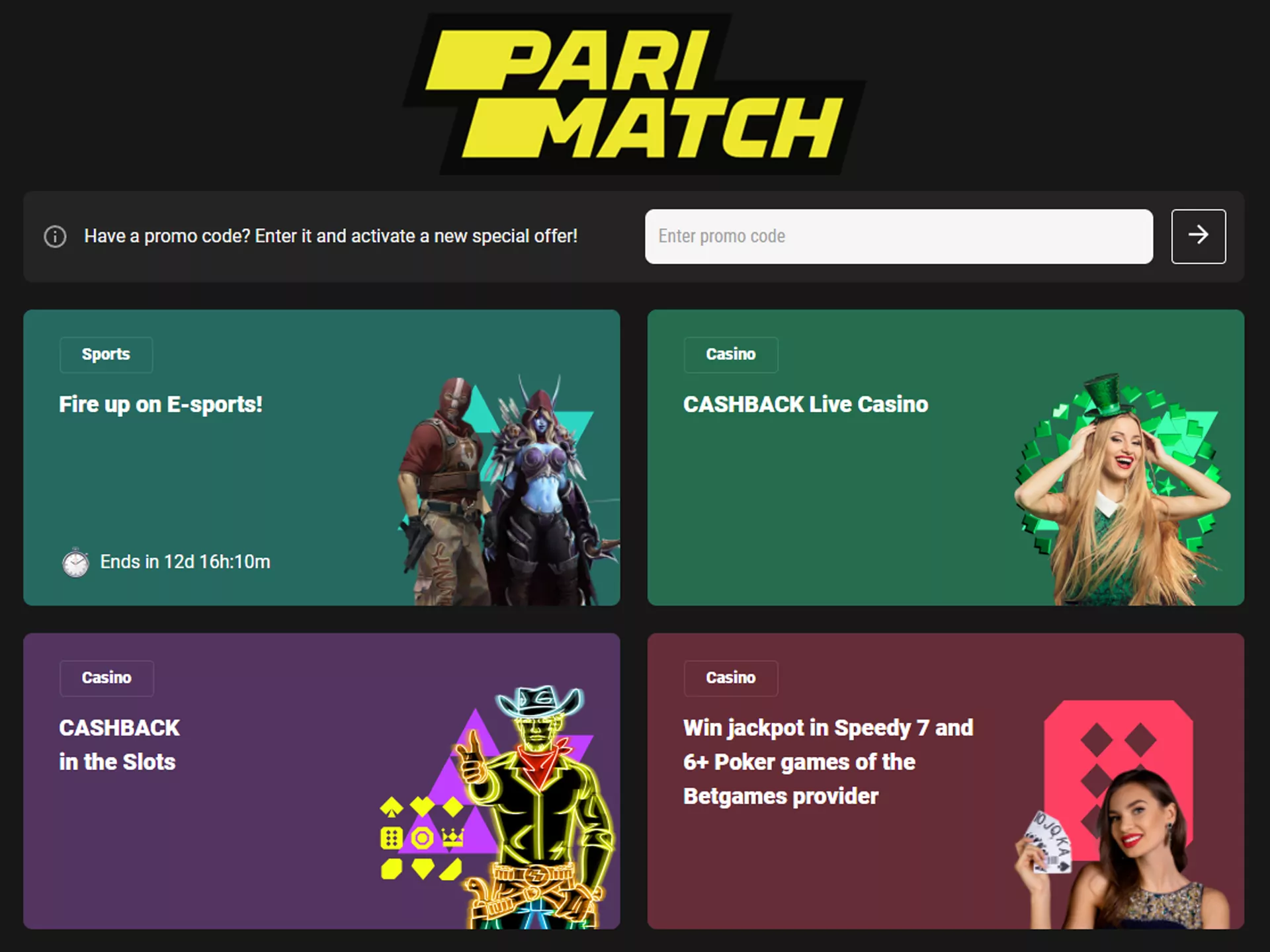 Parimatch has different bonuses for new and