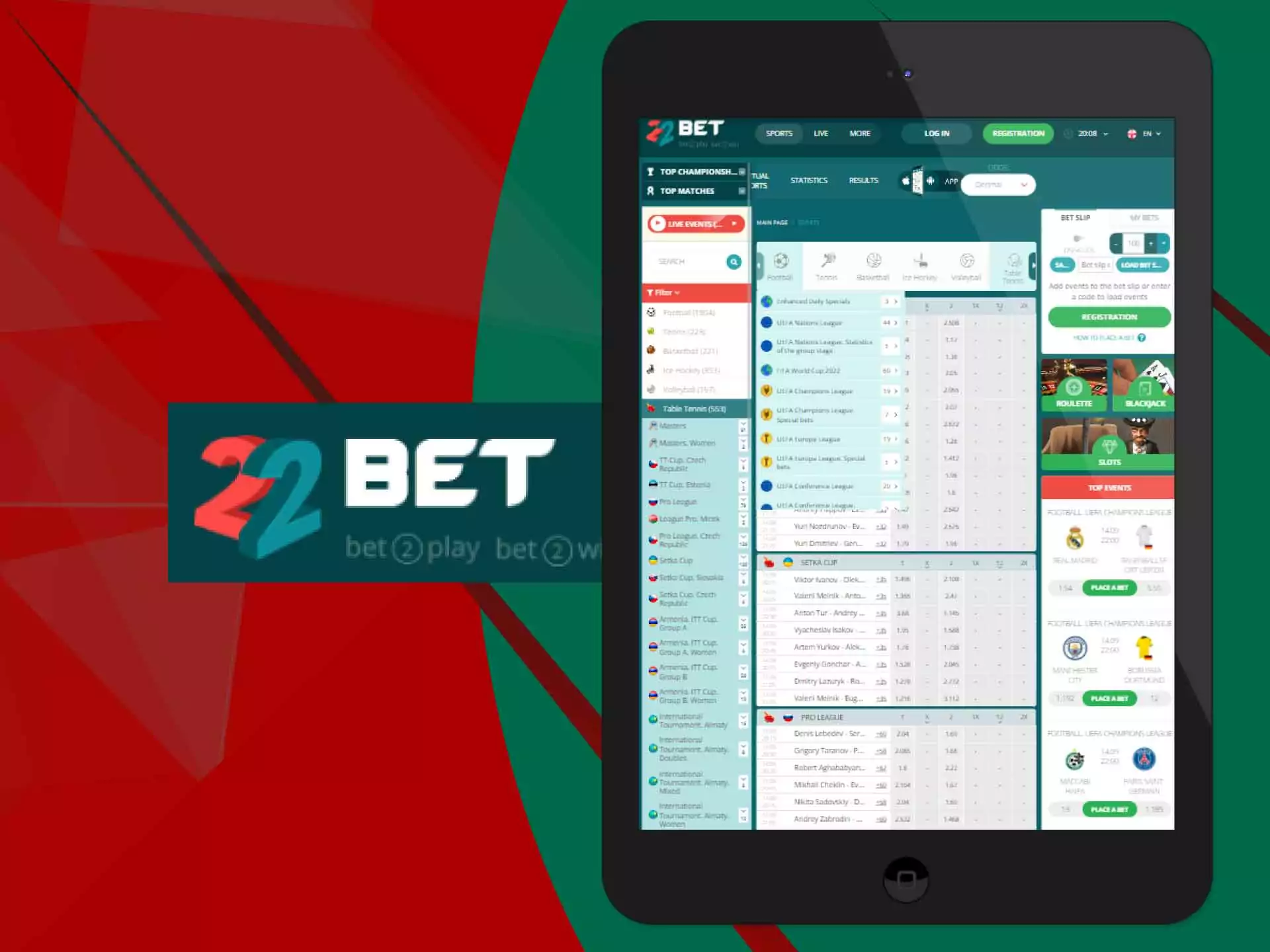 Choose a handicap bet and place it on the results of a match.