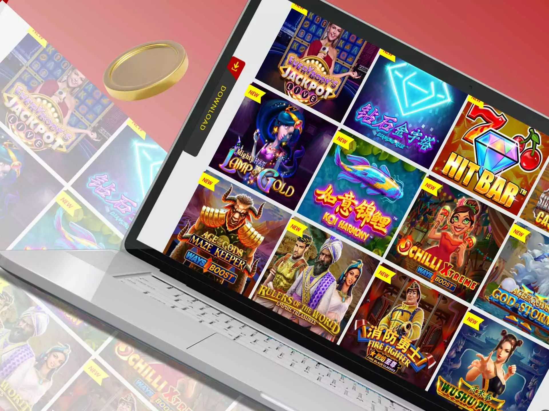 You can play live casino games and try to win the real dealers.